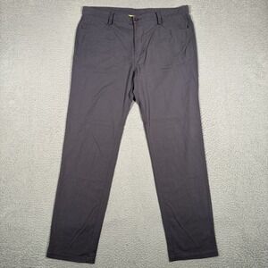 Tasc Pants Mens 38x32 Gray Slim Straight Bamboo Viscose 5 Pocket Chino Preppy